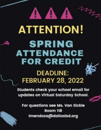 Spring Attendance for Credit